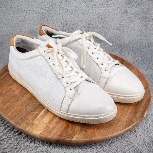 Allen Edmonds "COURTSIDE" Men's Low-Top Leather Sneakers 13 EEE White - Picture 1 of 9